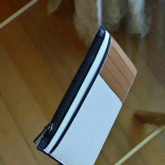 Coach CR407 Zip Card Case In Colorblock Signature Canvas - Picture 4 of 5